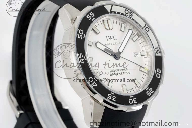 MIROTIME 0322 Premium Aquatimer Automatic SS RSF 1:1 Best Edition White Black Dial on Black Rubber Strap A 7067